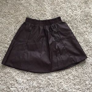 Faux leather skirt